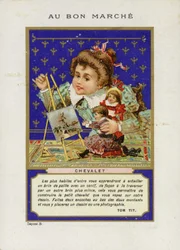 Mädchen spielt mit Puppenmalerei, Chevalet