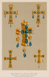 Goldkreuze eines Königs der Goten