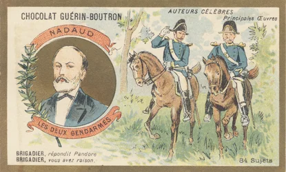 Gustave Nadaud (1820-1893), französischer Goguettier, Dichter und Liedermacher, Autor von „Les deux gendarmes“ oder „Pandora“, satirisches Werk, das vom Regime verboten wurde