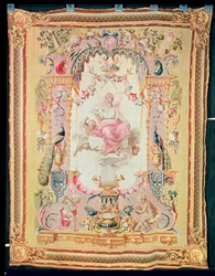 Harmonie und Juno: aus dem Triumph der Götter, Gobelins-Wandteppich, 1699