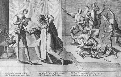 Die Ermordung Heinrichs III. von Frankreich durch Jacques Clément, 1. August 1589