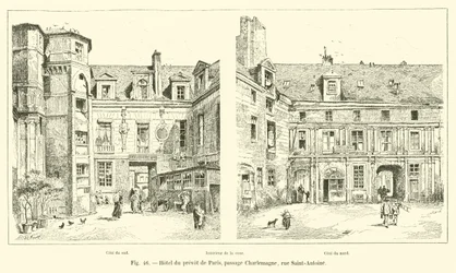 Hotel des Prévôt von Paris, Passage Charlemagne, Rue Saint-Antoine