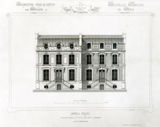 Hotels Prives, 10 & 12 Rue Balzac, Paris, aus Architecture Privee au C19th