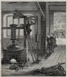 Humphrey Potter, verantwortlich für das Öffnen und Schließen der Ventile von Thomas Newcomens Maschine, machte sie durch richtiges Platzieren von Seilen und Anschlägen selbstständig funktionsfähig