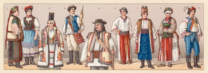 Ungarisches und kroatisches Kostüm