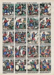 Bilder von Epinal aus dem Haus Pellerin - ca. 1913 - Illustration für die Geschichten aus Tausendundeiner Nacht. Geschichte von Ali Baba und den 40 Räubern