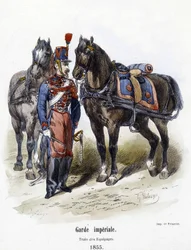 Kaiserliche Garde: Mannschaftszug im Jahr 1855 - in „Histoire de l