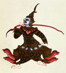Indrajit (Ramayana-Charakter). In „Tales of Cambodia“ von Auguste Pavie