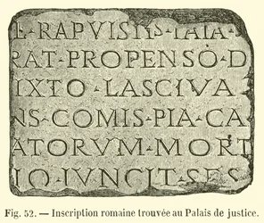 Römische Inschrift gefunden im Justizpalast