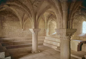 Innenansicht des Kapitelsaals der Zisterzienserabtei, gegründet 1146