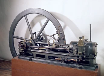 Verbrennungsmotor, entworfen von Etienne Lenoir (1822-1900) 1860 (Metall)
