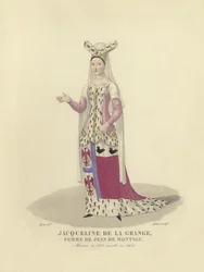 Jacqueline de la Grange, Ehefrau von Jean de Montagu, Berater von Karl V. und VI. von Frankreich