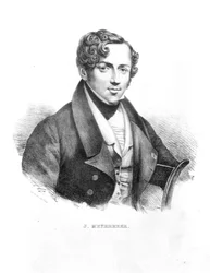 Jakob Meyerbeer (1791-1864) deutscher Komponist, graviert von den van Lier Brüdern
