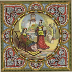 Japanische (?) Mädchen und ihre Handarbeiten