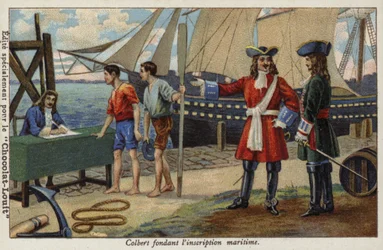 Jean-Baptiste Colbert etabliert das französische Marineverzeichnis, 17. Jahrhundert