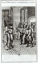 Jean de Bretagne (1293-1345), Graf von Montfort, und seine Frau werden in Nantes begrüßt