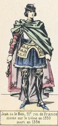 Johann genannt der Gute, 51. König von Frankreich, bestieg den Thron 1350, gestorben 1364