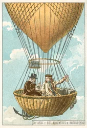 Joseph Louis Gay-Lussac und Jean-Baptiste Biot in einem Ballon in 4000 Metern Höhe