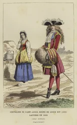 Ritter des Ordens von Saint Louis, Regierungszeit von Ludwig XIV., 1693, und Milchmädchen, 1680