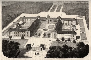 Das kaiserliche Asyl von Vesinet (heutiges Krankenhaus von Vesinet) in den Yvelines - Gravur in „PATILE“ - BESCHREIBUNG PICTURERIQUE DE LA FRANCE EN 6 VOLUES VON LUCIEN HUARD - Ende des 19. Jahrhunderts