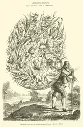 Der träumende Spanier, Gravur zugeschrieben Abraham Bosse