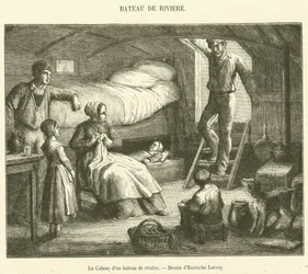 Kabine eines Flussbootes