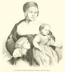 Die Familie von Holbein (Gravur)