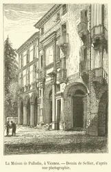 Das Haus von Palladio, in Vicenza (Stich)