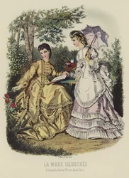 La Mode Illustree, zwei gut gekleidete Frauen