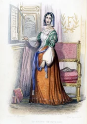 Die Königin von Navarra (Margarita?) - in „Le Plutarque français“, hrsg. Mennechet