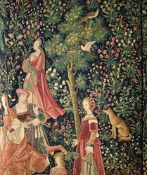La Vie Seigneuriale: Junge Frauen und ein Fuchs, ca. 1500