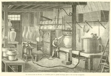 Manufaktur von Sèvres, Werkstatt für das große Gießen durch Vakuum und Druckluft