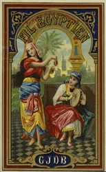 Etikett für ägyptisches Garn