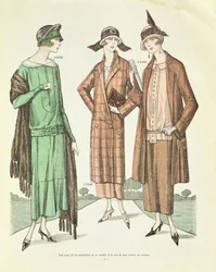 Damenmode, Illustration aus La Veritable Mode Francaise de Paris, 1924