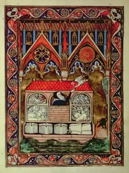 Noahs Arche, aus dem Psalter von St. Louis, ca. 1258-70