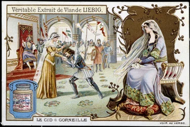 Le Cid von Pierre Corneille (1606 - 1684), Chromolithografie Liebig, 19. Jahrhundert
