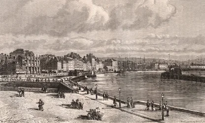 Le Havre - Normandie - Gravur in „La France illustrée: Geographie, Geschichte, Verwaltung, Statistik“ von V.A. Malt-Brown. 1884