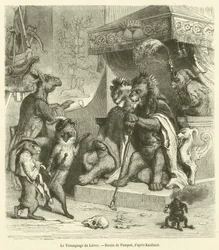 Das Zeugnis des Hasen (Gravur)