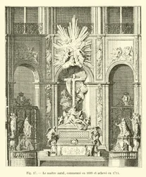Der Hauptaltar, begonnen 1699 und fertiggestellt 1714