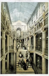 Der Passage Pommeraye in Nantes - Lithografie