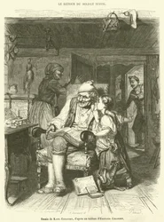 Die Rückkehr des Schweizer Soldaten (Gravur)