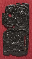 Lederpaneel, ca. 1350-1400