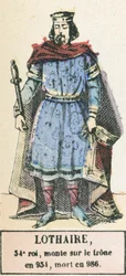 Lothar, 34. König, bestieg den Thron 954, gestorben 986