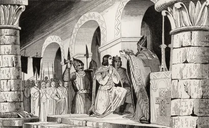 Ludwig III. (863-82) und Karlmann (865-84) gemeinsam gekrönt, aus 