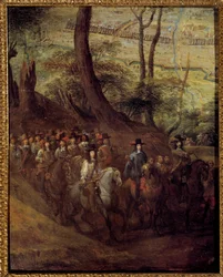 Ludwig II. von Bourbon, Prinz von Condé (Grand Condé) oder Herzog von Enghien, belagert eine Stadt