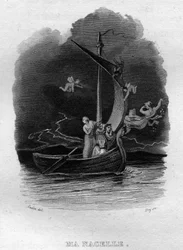 Ma nacelle Chanson de Beranger in „Gesammelte Werke“ (1834) von Pierre Jean de Beranger