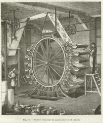 Maschine zur Tapetenproduktion