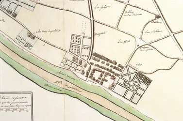 Karte von Suresnes und seiner Annexe, Puteaux, 1669