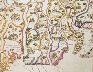 Karte der Küste Afrikas und des Flusses Gambia, 1622