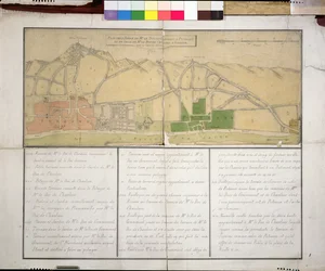 Karte, die das Château de Puteaux zeigt, 1722